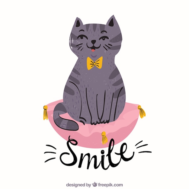 Smile backgorund with cat