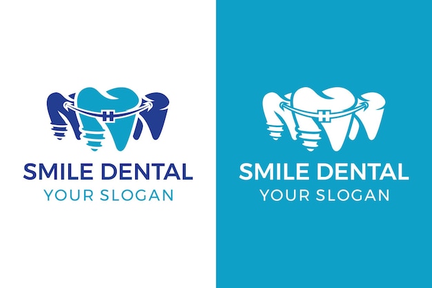 Vector smile dental logo family dental logo tooth teeth smile dentist logo dental clinic logotype concept icon