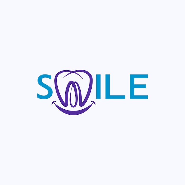 Вектор Идея логотипа smile dental tooth vector