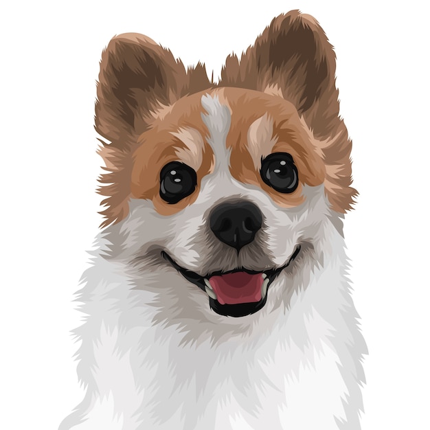 Vector smile dog