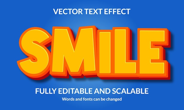 Smile Editable 3D text style effect