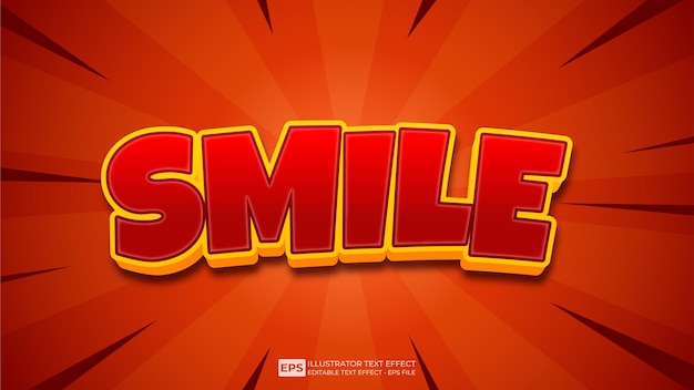 Smile editable text effect font