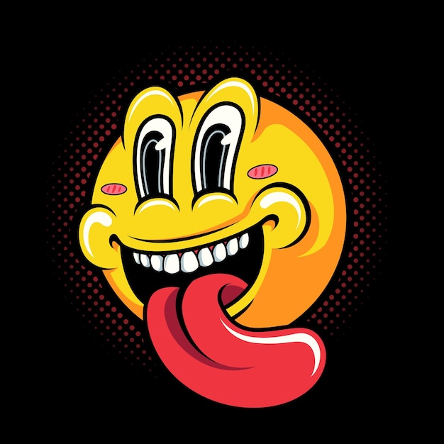 Vector smile emoticon cartoon