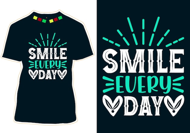 Smile Every Day Wereld Smile Day T-shirt Design