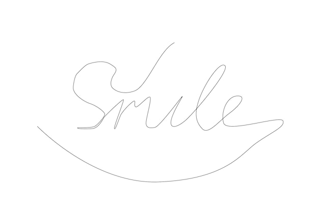 Smile hand-written illustration