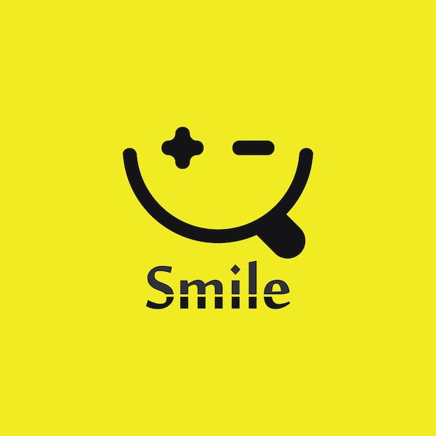 Vettore icona sorriso sorriso logo disegno vettoriale emoticon felice design divertente aziendale e felicità emoji vettoriali