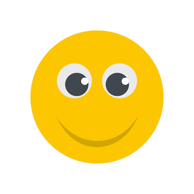 Icona sorriso illustrazione piatta vettoriale dell'icona sorriso isolata su sfondo bianco