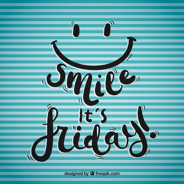 Vector smile it's friday background