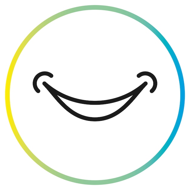 smile line sign icon vector