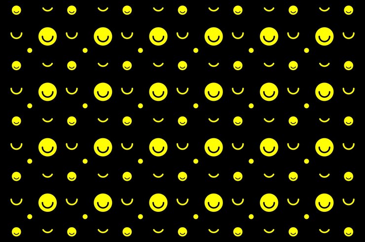 Vector smile pattern background design for wallpaper