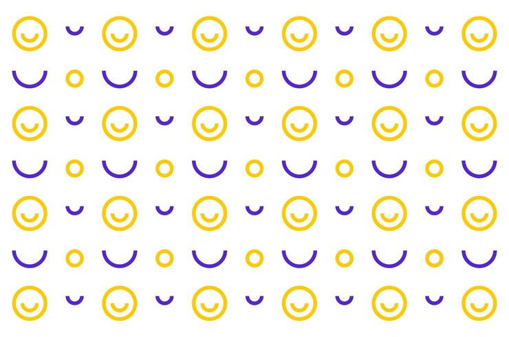 Vector smile pattern background design for wallpaper