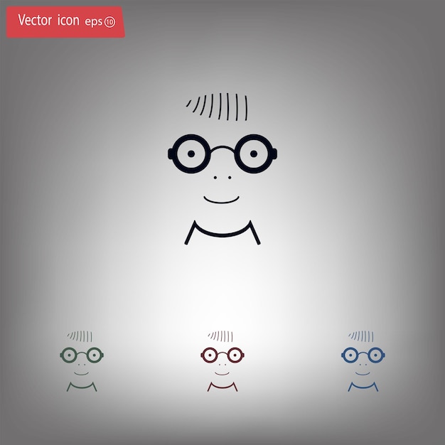 Vector smile sadness surprise emotions symbol vector illustration on gray background eps 10