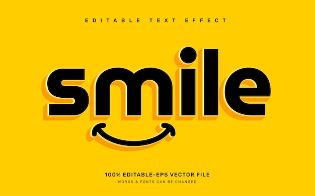 Smile text effect