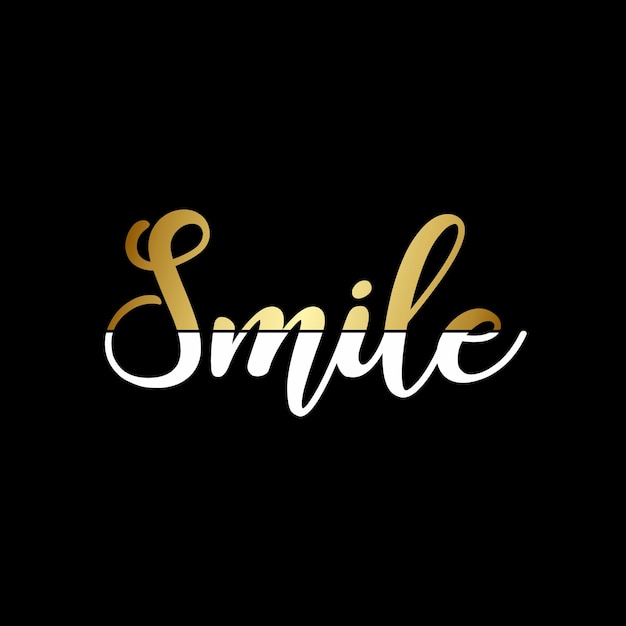 Слоган типографской печати smile для дизайна печати футболок и вектора типографии различных работ