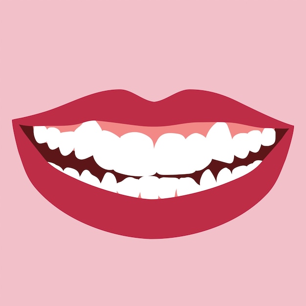 Smile with orthodontic problem teeth crowding Double tooth Abnormal eruption