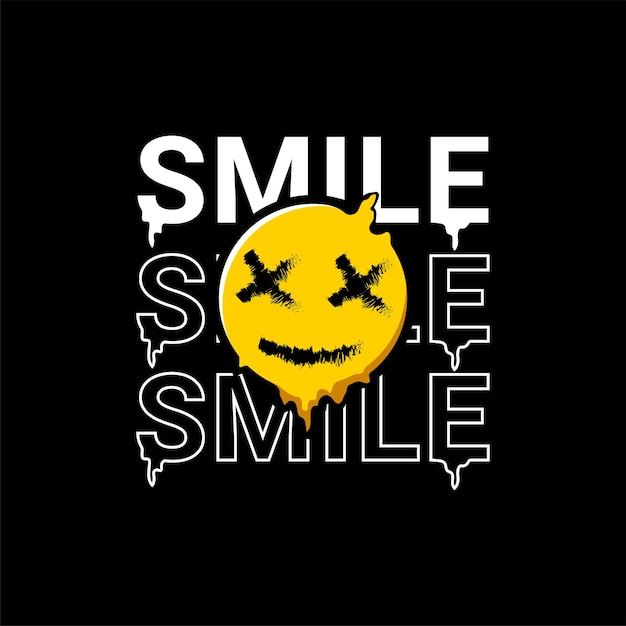 Vector smile writing design suitable for screen printing tshirts clothes jackets and others