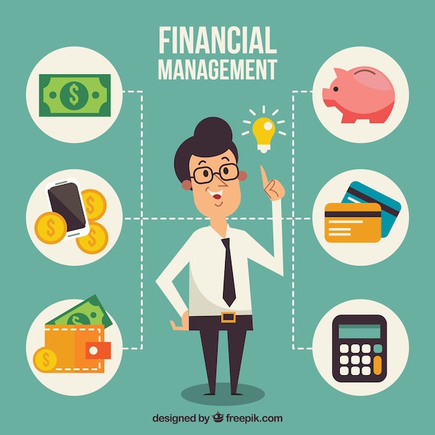 Smiley character and finance elements