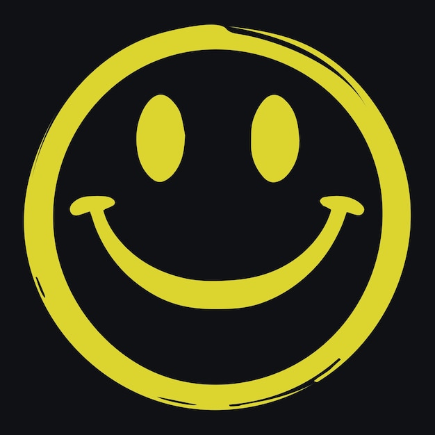 Smiley grunge isolated spray paint vector illustration