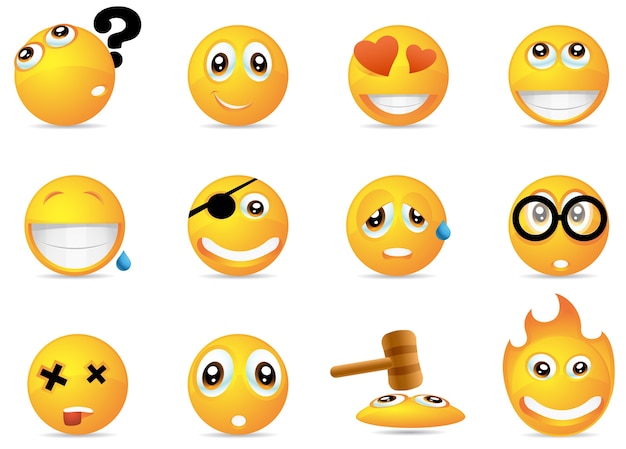 Vector smiley icons