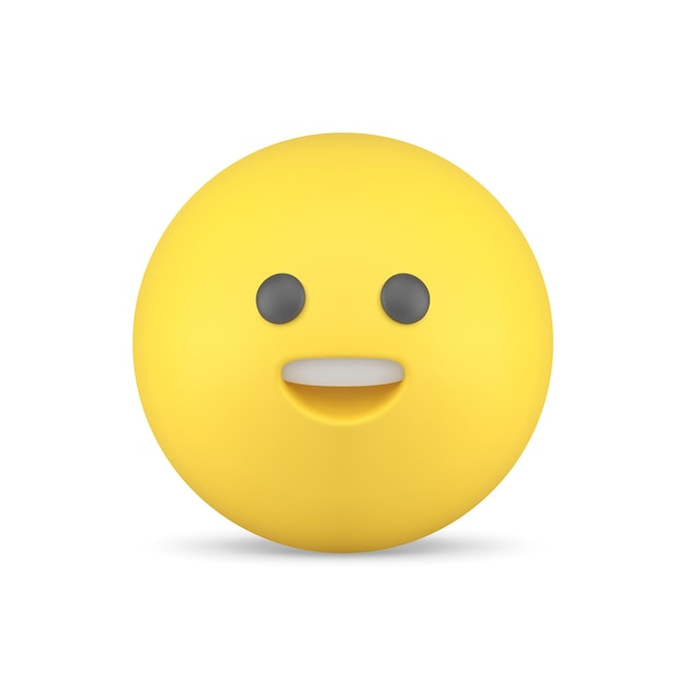 Smiley lachende gele emoji emoticon gelukkig hoofd karakter 3d pictogram realistische vectorillustratie