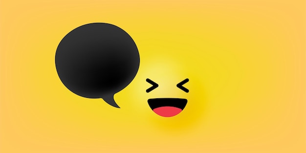 Smiley with speech bubble illustration