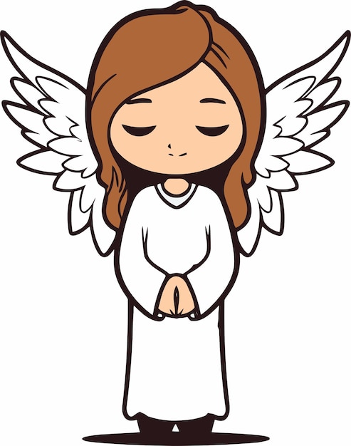 smiling angel praying