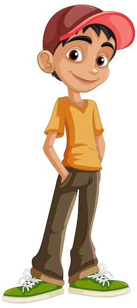 smiling boy in casual outfit