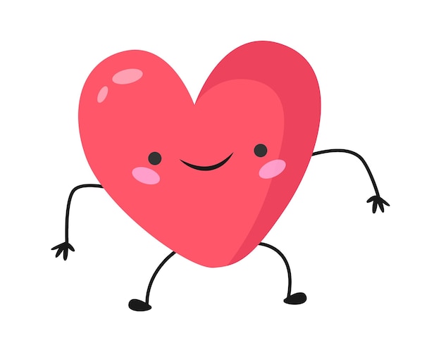 Smiling Cartoon Heart Vector illustration