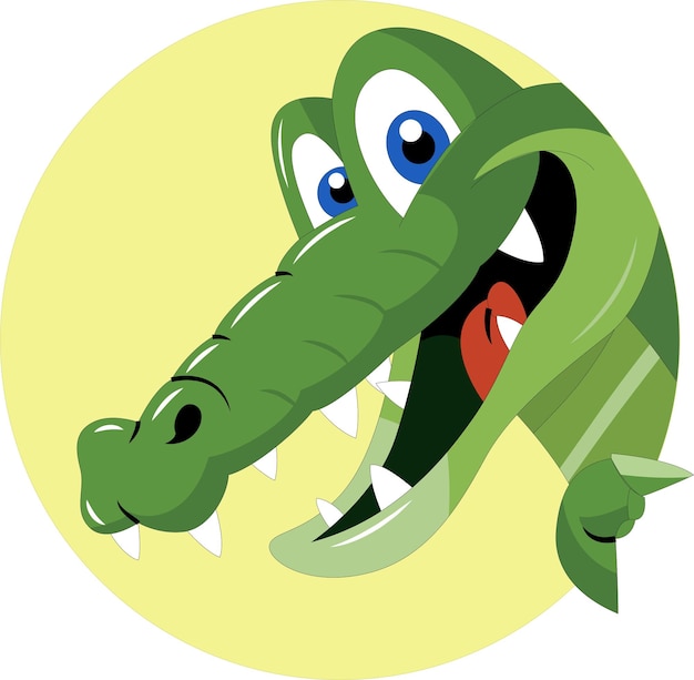 Vector smiling crocodile