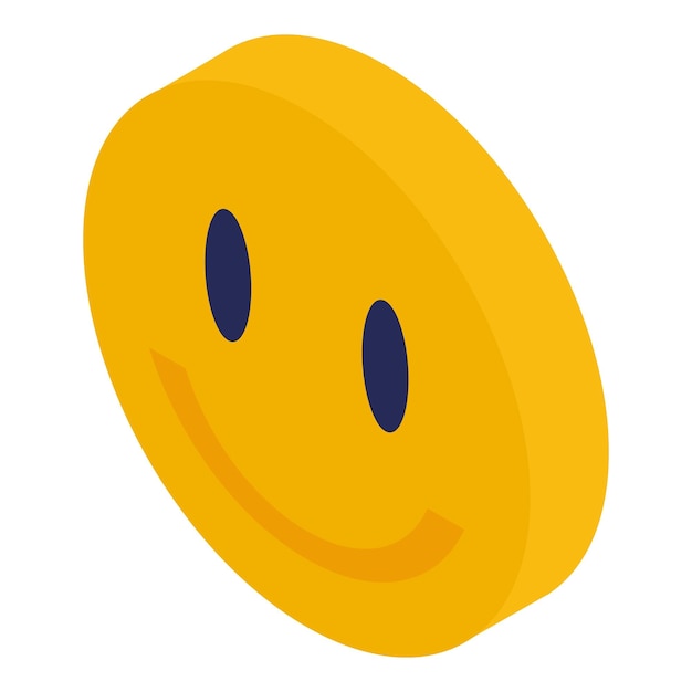 Vettore icona emoji sorridente isometrica dell'icona vettoriale emoji sorridente per il web design isolato su sfondo bianco