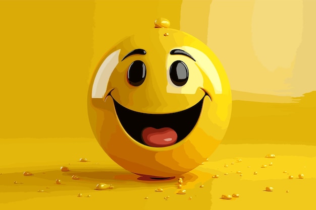 Smiling face emoji or emoticon icon with happy eyes vector illustration