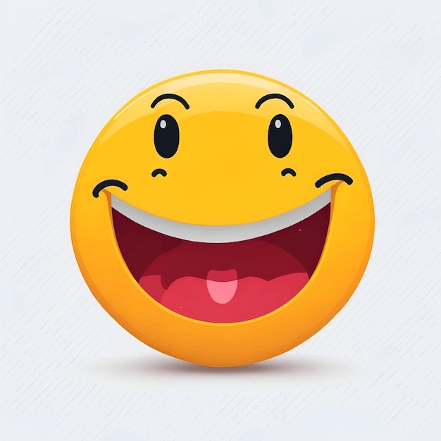 Emoji faccia sorridente o icona emoticon con illustrazione vettoriale occhi felici