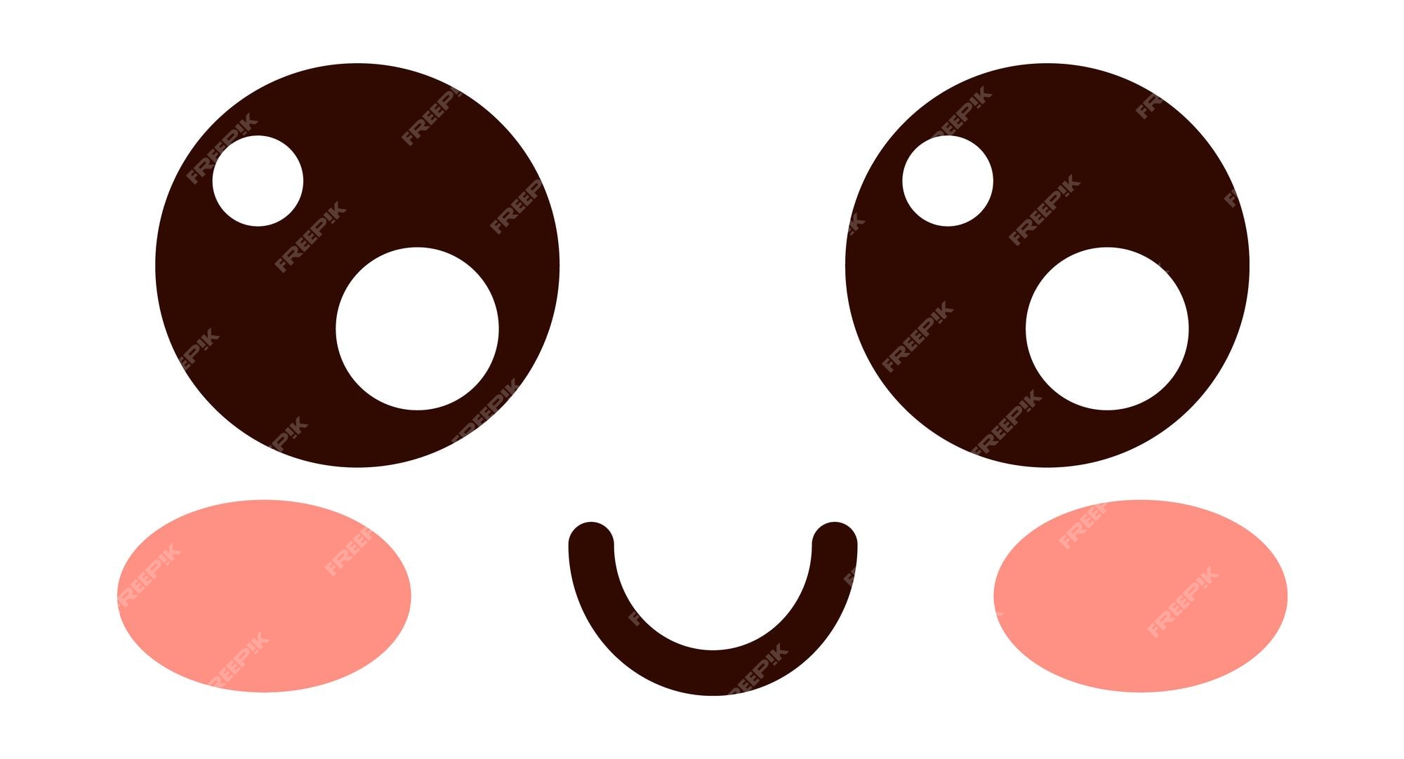 smiling kawaii face 16763055 Vector Art at Vecteezy