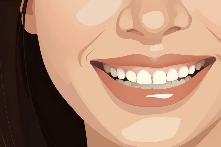 Vector smiling face vector illustration