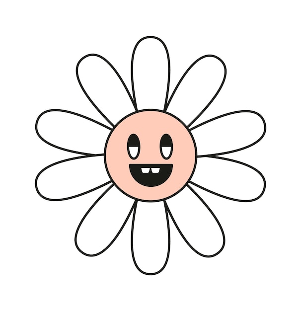 Smiling Flower Character