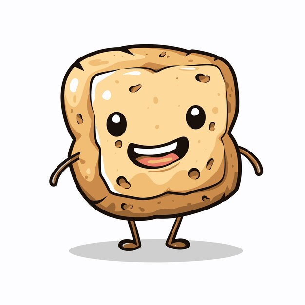 smiling garlic bread character