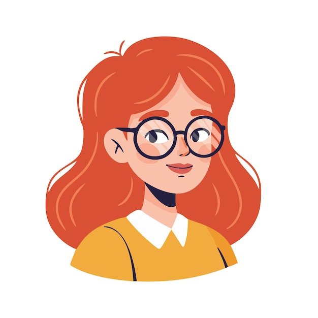 Smiling Girl with Glasses