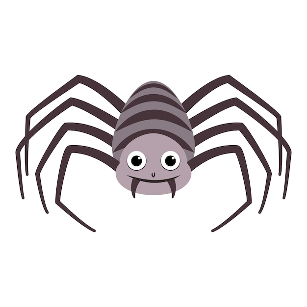 벡터 웃는 거미 아이콘 웹 디자인을 위한 웃는 거미 벡터 아이콘의 만화