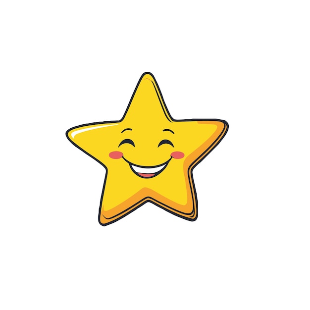 Vector smiling star