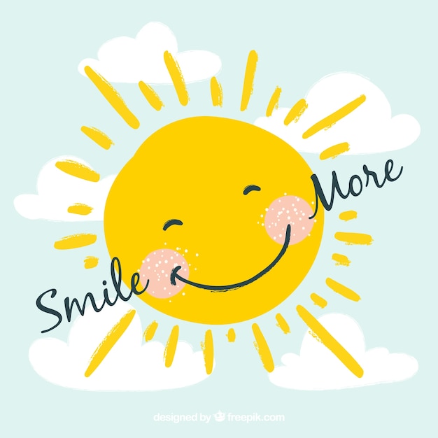 Smiling sun background