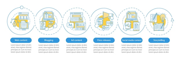 SMM-cursussen vector infographic sjabloon