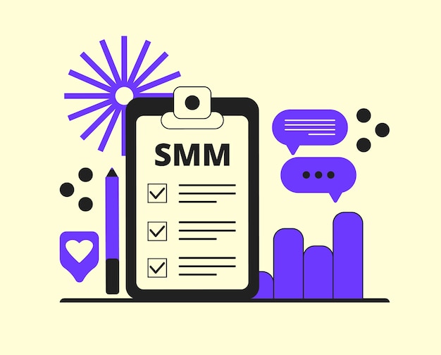 SMM-strategie digitale marketingtool gebruikersbetrokkenheid en interactie abstracte metafoor