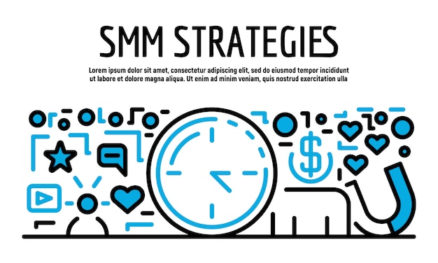 Smm стратегии баннер, стиль контура