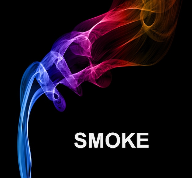 Smoke on black vector background.