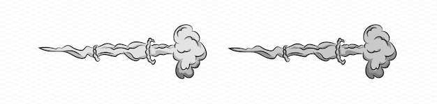 Smoke cartoon vector wind puff Comic smoke puff