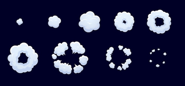 Smoke cloud explosion sprite or bomb blast effects