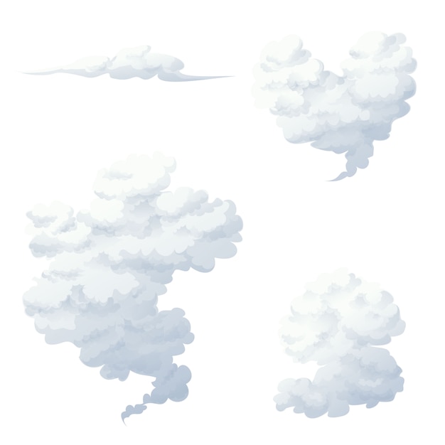 煙と雲ベクトル