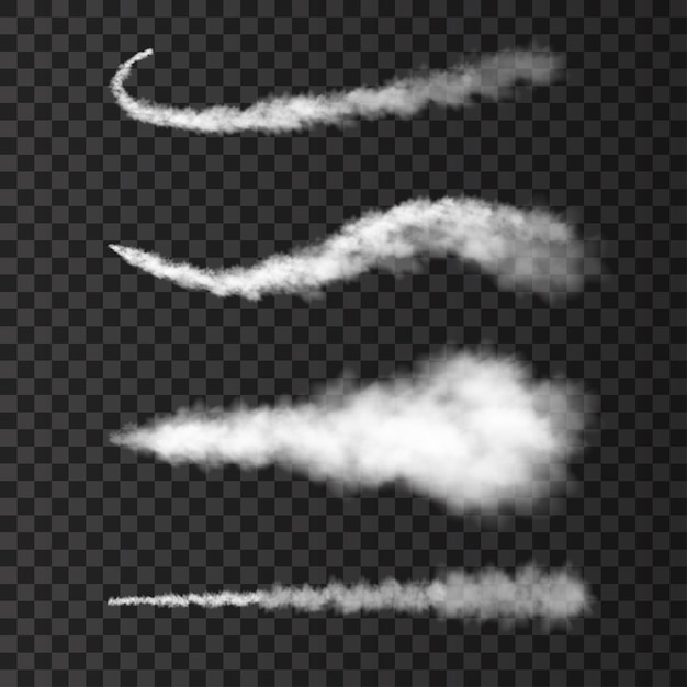 Vector smoke from military rocket launch