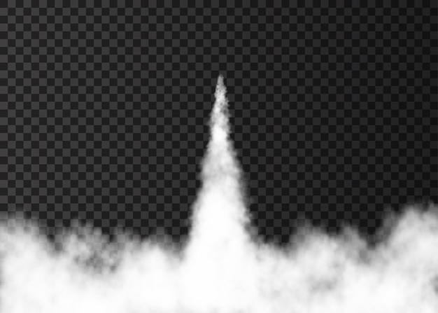 Vector smoke from space rocket launch