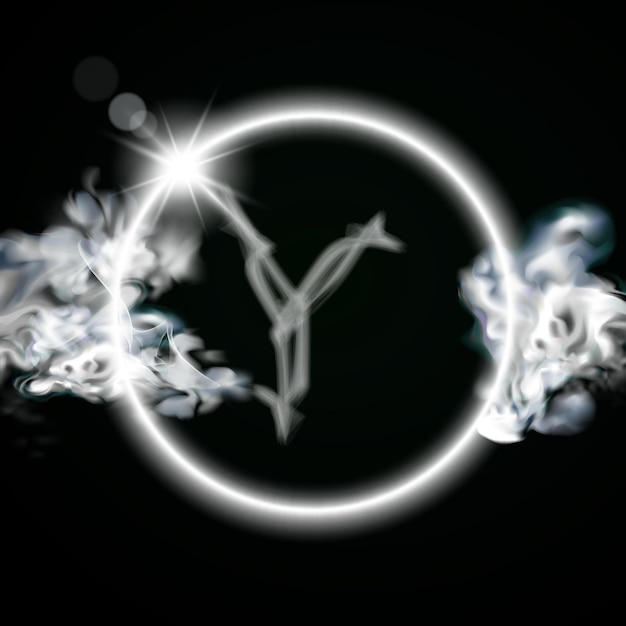 Vector smoke letter y